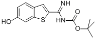 Carbamic acid, N-[(6-hydroxybenzo[b]thien-2-yl)iminomethyl]-, 1,1-dimethylethyl ester 结构式