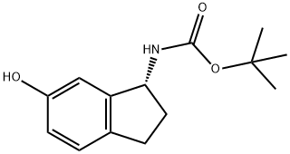 N-[(1R)-2,3-二氢-6-羟基-1H-茚-1-基]氨基甲酸叔丁酯 结构式