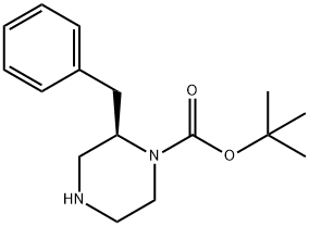 (R)-1-BOC-2-苄基哌嗪 结构式