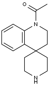 1-(2',3'-二氢-1'H-螺[哌啶-4,4'-喹啉-1'-基)乙酮 结构式