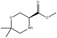 (S)-6,6-二甲基-吗啉-3-甲酸甲酯 结构式