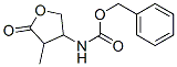 Carbamic acid, (tetrahydro-4-methyl-5-oxo-3-furanyl)-, phenylmethyl ester (9CI) 结构式