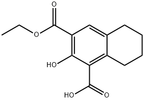 3-(乙氧羰基)-2-羟基-5,6,7,8-四氢-1-萘甲酸 结构式