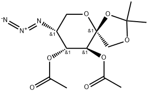 5-AZIDO-5-DEOXY-3,4-DI-O-ACETYL-1,2-O-ISOPROPYLIDENE-BETA-D-FRUCTOSE 结构式