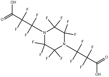3,3'-(2,2,3,3,5,5,6,6-Octafluoropiperazine-1,4-diyl)bis(tetrafluoropropanoic acid) 结构式