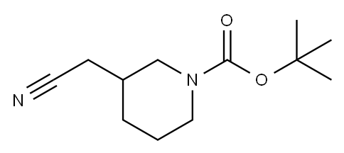TERT-BUTYL 3-(CYANOMETHYL)PIPERIDINE-1-CARBOXYLATE 结构式