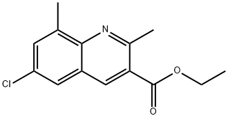 6-氯-2,8-二甲基喹啉-3-羧酸乙酯 结构式
