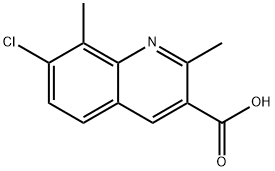 7-CHLORO-2,8-DIMETHYLQUINOLINE-3-CARBOXYLIC ACID 结构式