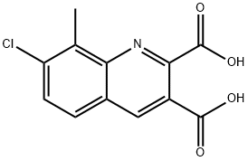 7-CHLORO-8-METHYLQUINOLINE-2,3-DICARBOXYLIC ACID 结构式
