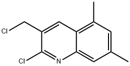 2-氯-3-(氯甲基)-5,7-二甲基喹啉 结构式