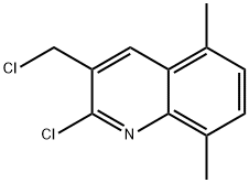 2-CHLORO-3-CHLOROMETHYL-5,8-DIMETHYLQUINOLINE 结构式