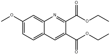 7-METHOXYQUINOLINE-2,3-DICARBOXYLIC ACID DIETHYL ESTER 结构式