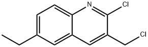 2-氯-3-(氯甲基)-6-乙基喹啉 结构式