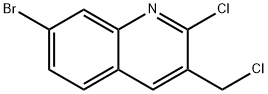 7-溴-2-氯-3-(氯甲基)喹啉 结构式