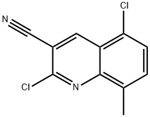 2,5-二氯-8-甲基喹啉-3-甲腈 结构式