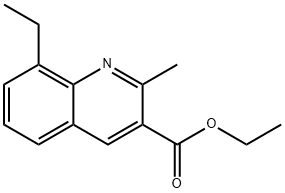 8-ETHYL-2-METHYLQUINOLINE-3-CARBOXYLIC ACID ETHYL ESTER 结构式