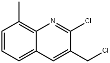 2-氯-3-氯甲基-8-甲基喹啉 结构式
