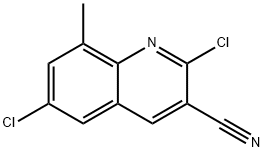 2,6-二氯-8-甲基喹啉-3-甲腈 结构式