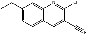 2-CHLORO-7-ETHYLQUINOLINE-3-CARBONITRILE 结构式