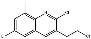 3-(2-CHLOROETHYL)-2,6-DICHLORO-8-METHYLQUINOLINE 结构式
