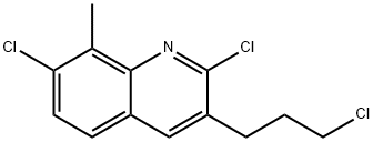 3-(3-CHLOROPROPYL)-2,7-DICHLORO-8-METHYLQUINOLINE 结构式