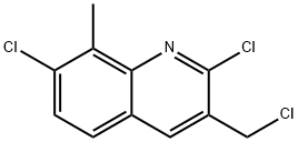 2,7-二氯-3-(氯甲基)-8-甲基喹啉 结构式