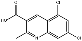 5,7-DICHLORO-2-METHYLQUINOLINE-3-CARBOXYLIC ACID 结构式