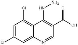 5,7-DICHLORO-4-HYDROXYQUINOLINE-3-CARBOXYLIC ACID 结构式