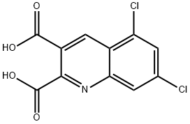 5,7-DICHLOROQUINOLINE-2,3-DICARBOXYLIC ACID 结构式