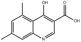 4-羟基-5,7-二甲基喹啉-3-羧酸 结构式
