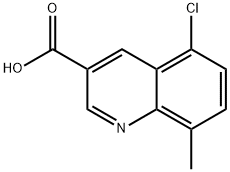 5-CHLORO-8-METHYLQUINOLINE-3-CARBOXYLIC ACID 结构式