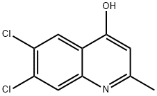 6,7-DICHLORO-2-METHYL-4-QUINOLINOL 结构式