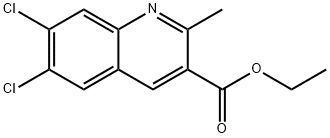 6,7-DICHLORO-2-METHYLQUINOLINE-3-CARBOXYLIC ACID ETHYL ESTER 结构式
