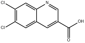 6,7-二氯喹啉-3-羧酸 结构式