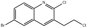 2-氯-3-(2-氯乙基)-6-溴代喹啉 结构式