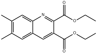 6,7-DIMETHYLQUINOLINE-2,3-DICARBOXYLIC ACID DIETHYL ESTER 结构式