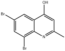 6,8-DIBROMO-2-METHYL-4-QUINOLINOL 结构式