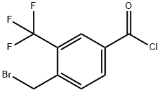 4-(溴甲基)-3-(三氟甲基)-苯甲酰氯 结构式