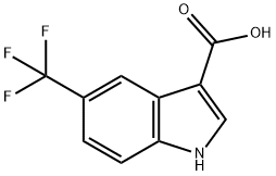 5-(三氟甲基)-1H-吲哚-3-甲酸 结构式