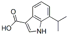 1H-Indole-3-carboxylic  acid,  7-(1-methylethyl)- 结构式