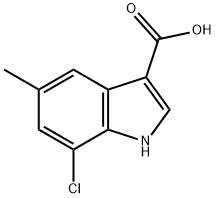 7-氯-5-甲基-1H-吲哚-3-羧酸 结构式