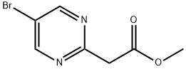 2-(5-溴嘧啶-2-基)乙酸甲酯 结构式