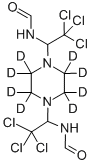 氘代1,4-二(2,2,2-三氯-1-甲酰胺基乙基)哌嗪 结构式