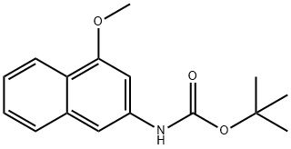 (4-甲氧基萘-2-基)氨基甲酸叔丁酯 结构式