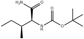 N-叔丁氧羰基-L-异亮氨酰胺 结构式