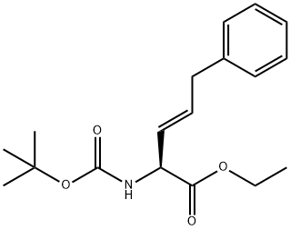 (S)-2-TERT-BUTOXYCARBONYLAMINO-5-PHENYL-PENT-3-ENOIC ACID ETHYL ESTER 结构式