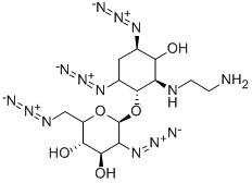 2-[(2-AMINOETHYL)AMINO]-4,6-DIAZIDO-2,4,5,6-TETRADEOXY-3-O-(2,6-DIAZIDO-2,6-DIDEOXY-D-GLUCOPYRANOSYL)-D-MYO-INOSITOL 结构式