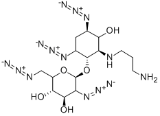 2-[(3-AMINOPROPYL)AMINO]-4,6-DIAZIDO-2,4,5,6-TETRADEOXY-3-O-(2,6-DIAZIDO-2,6-DIDEOXY-D-GLUCOPYRANOSYL)-D-MYO-INOSITOL 结构式