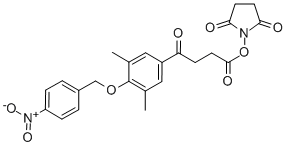 4-[3,5-二甲基-4-(4-硝基苄氧基)苯基]-4-氧代丁酸琥珀酰亚胺酯 结构式