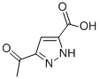 3-乙酰基-1H-吡唑-5-羧酸 结构式